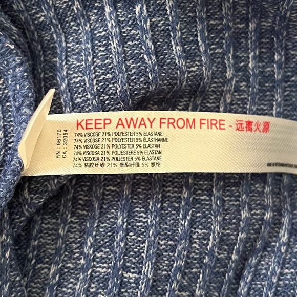 Anthropologie Mariah Ribbed Knit Blue Maxi Sweater Dress Size M - Picture 11 of 11